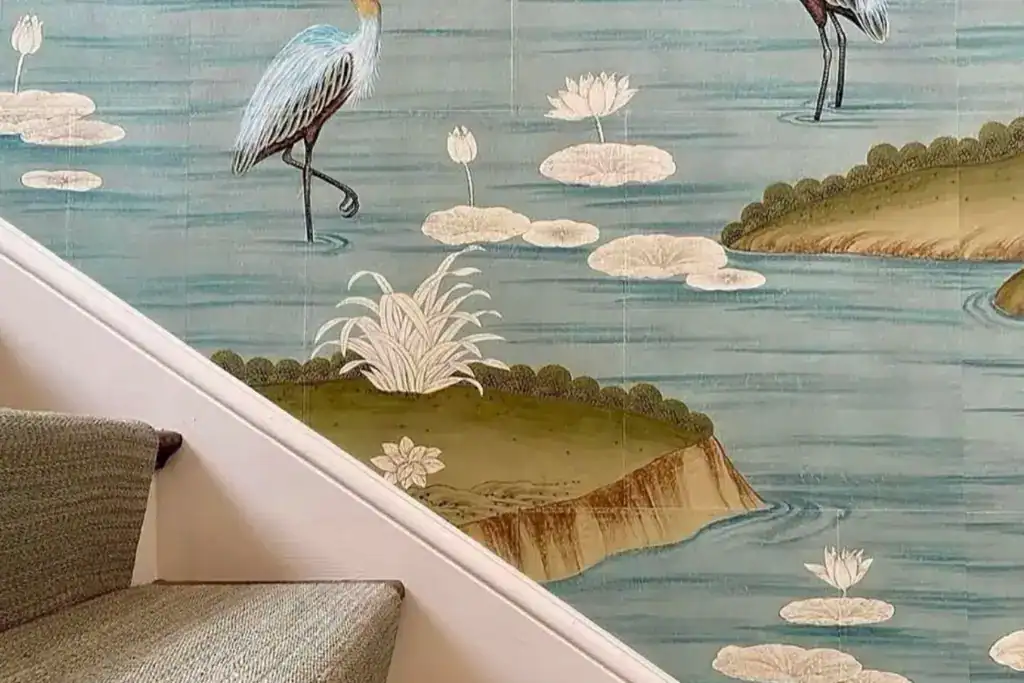 Flooring and wall finish selections by Giddens Interiors in Savannah, Georgia.